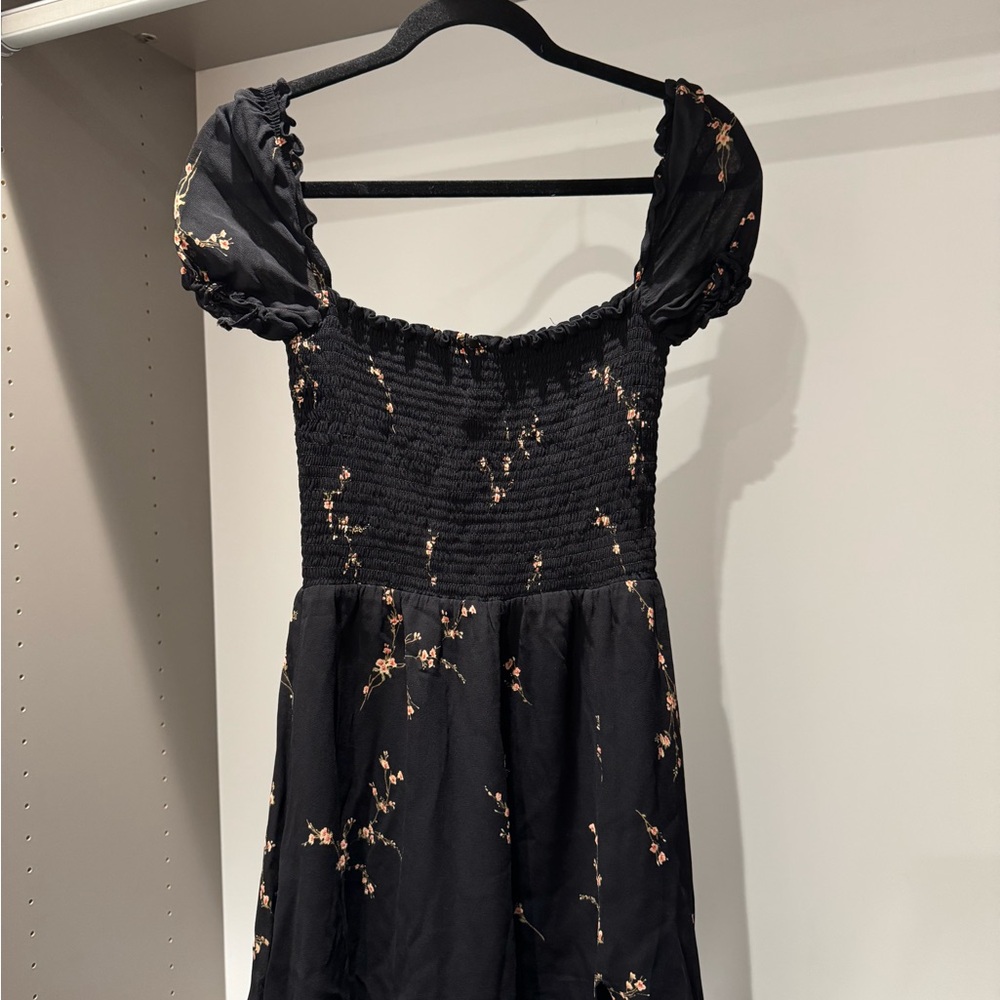 EUC Reformation Black Floral Midi Dress - Picture 2 of 6